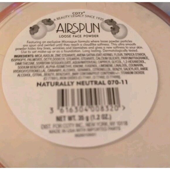 NEW Coty Airspun Loose Face Powder 1.2 oz Sealed 070-11 - Naturally Neutral - Picture 4 of 4